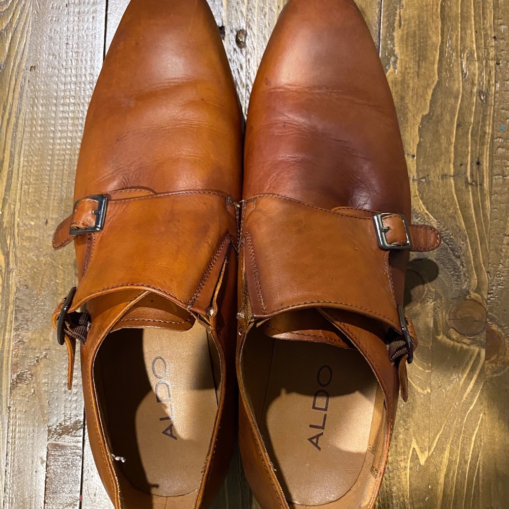 Rizzando Cognac Men's Monk Strap shoes